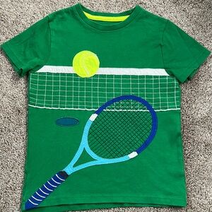 Green Tennis Graphic Kids T-Shirt
